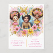 Foto Birthday Little Black Fairy African Pink (Vorderseite)