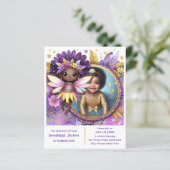 Foto Birthday Little Black Fairy Afrikanische Lila (Stehend Vorderseite)