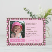 FOTO BIRTHDAY PARTY ERSUCHT:: spotty 4L Einladung (Stehend Vorderseite)