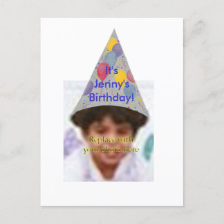 Foto Birthday Party Hat Einladung Postkarten