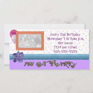 FOTO BIRTHDAY PARTY INVITATION TEMPLATE