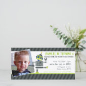 FOTO BIRTHDAY PARTY INVITE :: Roboter tanzen 1L (Stehend Vorderseite)