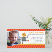 FOTO BIRTHDAY PARTY INVITE :: Roboter tanzen 2L (Stehend Vorderseite)