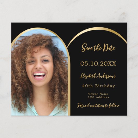 Foto Birthday Save the Date Flyer (Vorne)