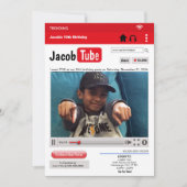 Foto Birthday Tube Party Einladung (Vorderseite)