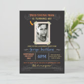 Foto Birthday Vintag Style Einladungen (Stehend Vorderseite)