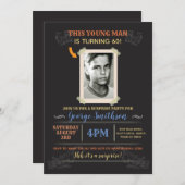 Foto Birthday Vintag Style Einladungen (Vorne/Hinten)