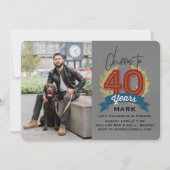 Foto bis 40 Jahre Einladung (Vorderseite)