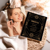 Foto Black and Gold Art Deco Brautparty Einladung