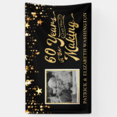 Foto Black and Gold Stars zum 60. Jubiläum Banner (Vertikal)