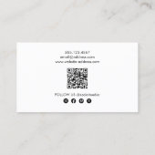 Foto Black - Anpassbare Fenstergröße Visitenkarte (Rückseite)