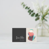 Foto Black - Anpassbare Fenstergröße Visitenkarte (Stehend Vorderseite)