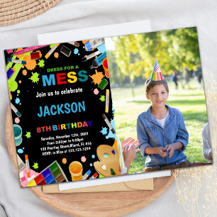 Foto Black Dress für Mess Paint Einladungen