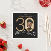 Foto Black Gold 30. Geburtstag Serviette (Beispiel)