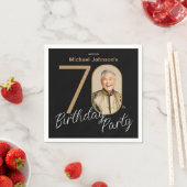 Foto Black Gold 70. Geburtstag Serviette (Beispiel)