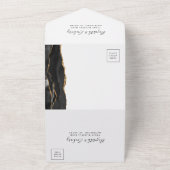 Foto Black Gold Agate Hochzeit All In One Einladung (Außenbereich)
