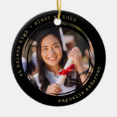 Foto Black Gold School Uni-Abschluss Keramik Ornament (Vorne)