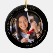 Foto Black Gold School Uni-Abschluss Keramik Ornament (Hinten)