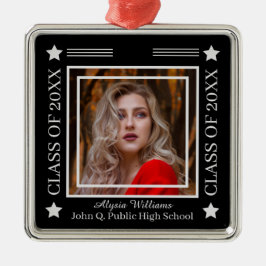 Foto Black | Graue Klasse des Abschlusses 2023 Ornament Aus Metall