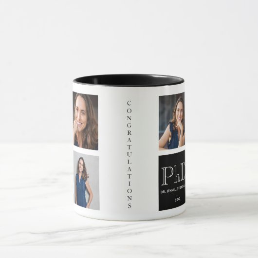 Foto Black PhD Abschluss Tasse (Zentrum)