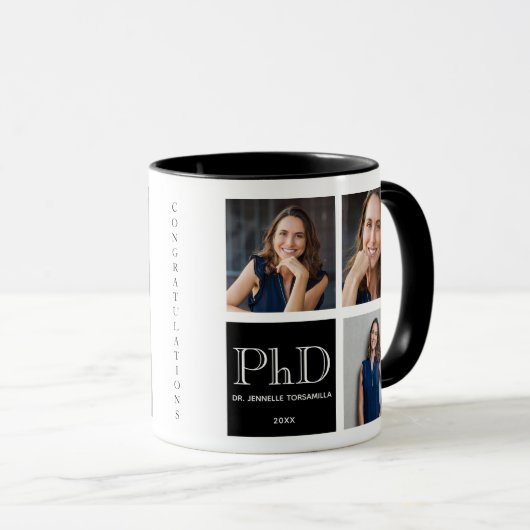Foto Black PhD Abschluss Tasse (VorderseiteRechts)