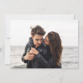 Foto Black Rose Gold Agate Save the Date Karte (Rückseite)