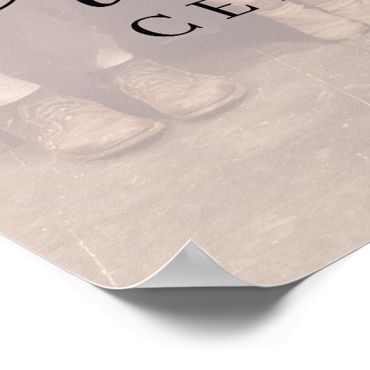 Foto Black Script Class 50. Wiedersehen Willkommen Poster (Ecke)