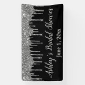 Foto "Black & Silver Brautparty Background" Banner (Vertikal)