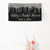 Foto "Black & Silver Brautparty Background" Banner (InSitu)