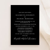 Foto Black Wedding Reception Einladung