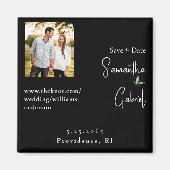 Foto Black Wedding Save the Date Magnet (Vorne)
