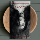 Foto Black & White Friseur Visitenkarte