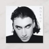 Foto Black & White l Modern Actor Model Lässig Quadratische Visitenkarte (Vorderseite)