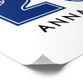 Foto Blau Abschlussfeier Schild (Ecke)