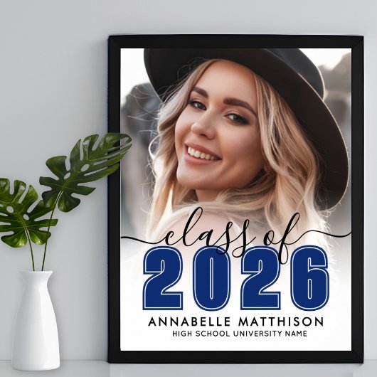 Foto Blau Abschlussfeier Schild