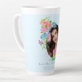 Foto Blau des Nassblattmonogramms Milchtasse (Linke Ecke)