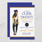 Foto Blau und Gelb, kundenspezifisch Einladung (Vorne/Hinten)