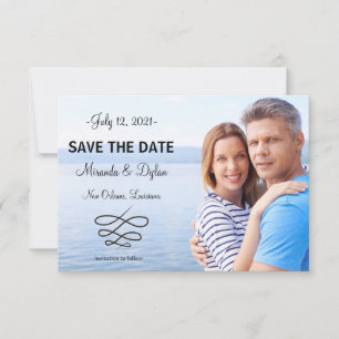 Foto Blaue Marineanker - 3x5 Save-the-Date-Karte Save The Date