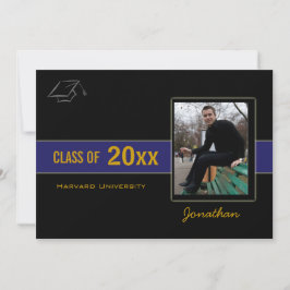 Foto Blauer Einladung zur Graduierungspartei