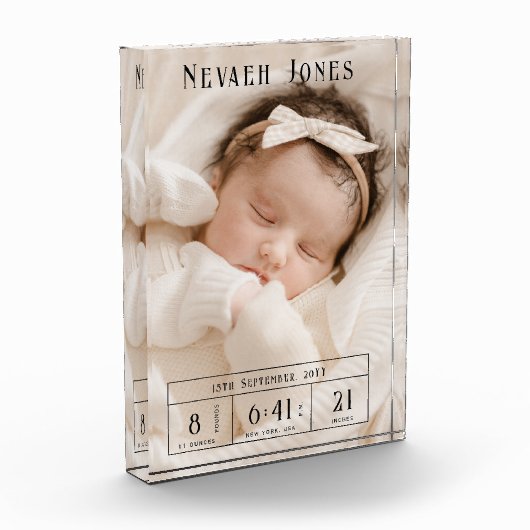 Foto-Block für das benutzerdefinierte Baby Foto Bi (Links)