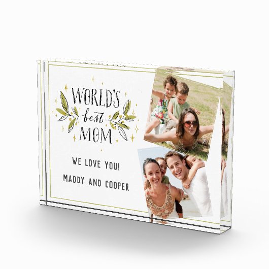 Foto-Block für die beste Mama der Welt Fotoblock (Rechts)