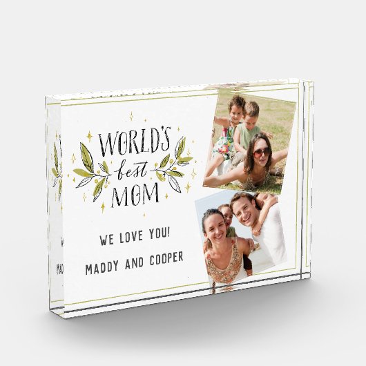 Foto-Block für die beste Mama der Welt Fotoblock (Links)