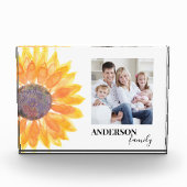 Foto-Block für Sonnenblumen-Individuelle Name Fotoblock (Vorderseite)