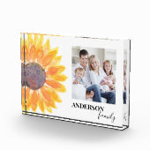 Foto-Block für Sonnenblumen-Individuelle Name Fotoblock (Rechts)