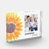 Foto-Block für Sonnenblumen-Individuelle Name Fotoblock (Links)