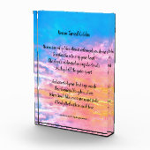 Foto Block Gedenkgedicht - Himmel goldgelb (Rechts)