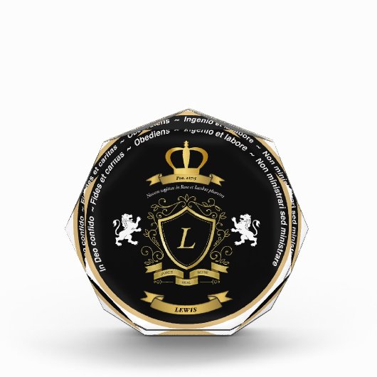 Foto-Block mit Lewis-Wappen Fotoblock (Vorderseite)