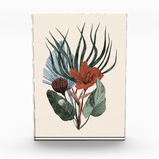 Foto Block Print Elegante Vintage botanische Kunst (Vorderseite)