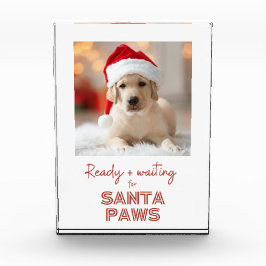 Foto Block, Santa Paws Hund Liebhaber Weihnachtsge