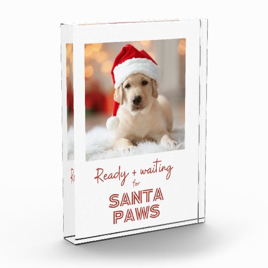 Foto Block, Santa Paws Hund Liebhaber Weihnachtsge (Links)